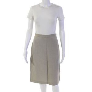 Max & Co Womens Zippered Lined Business Straight Skirt Solid Gray Size 6